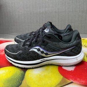 Saucony Omni 20 Womens Size 9.5 Black & White Running Shoes PWRRUN Lightweight